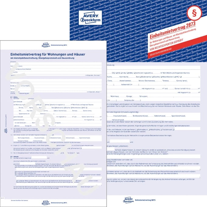 AVERY Gebruiksvorm 'Aankoopcontract voor auto', 4-voudig, A4