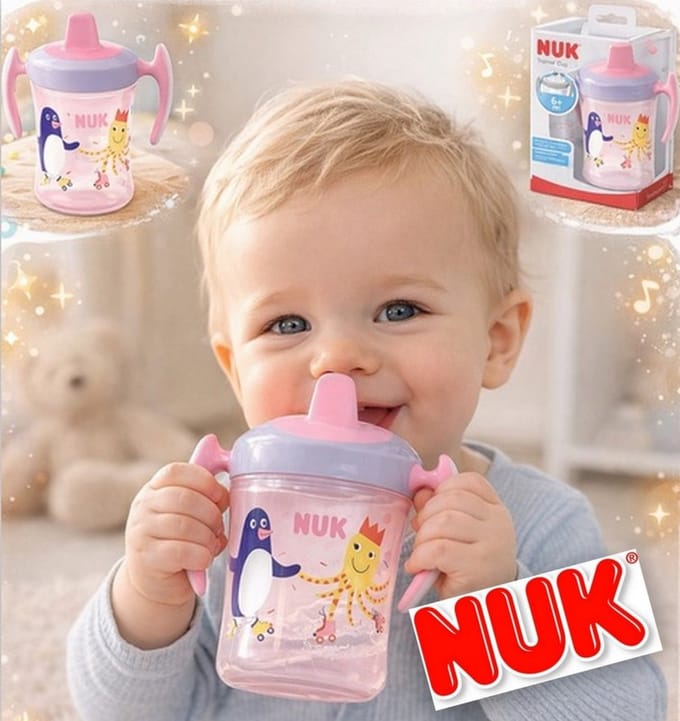 NUK Trainingsbeker NUK 230 ml – roze (6+ maanden)