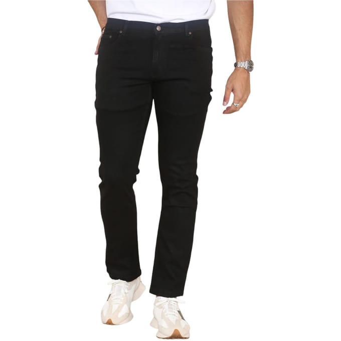 MYT Herenjeans met rechte pijpen, hyperstretch denim in zwart