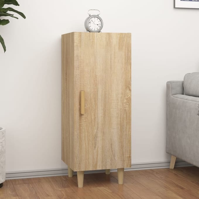 vidaXL - Dressoir - 34,5x34x90 - cm - bewerkt - hout - sonoma - eikenkleurig