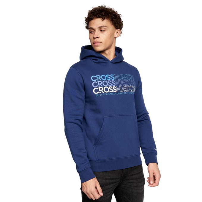 Crosshatch Heren Larmen Hoodie (Set van 2) (NAVY/BLAUW)
