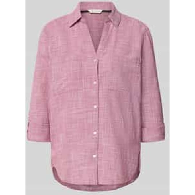 Tom Tailor - Blouse met borstzakjes - Maat 36 - dark pink