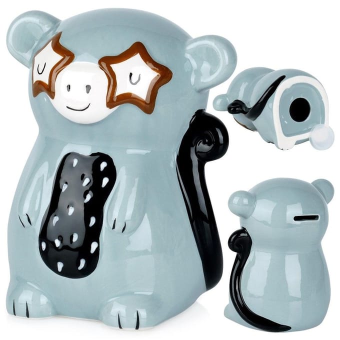 Vilde - Spaarpot - Keramische Aap - Nlue - Decoratief