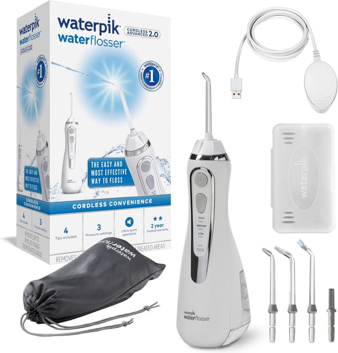 Waterpik Waterflosser Draadloos Advanced WP-580 Wit -