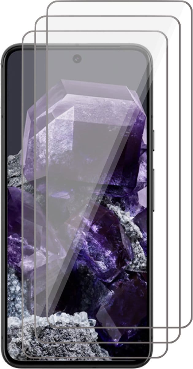 Screenprotector geschikt voor Google Pixel 8 - 3x Glas Screen Protector