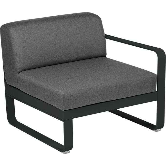 Fermob BELLEVIE Fauteuil Module rechts - 42 drop mat - A3 grafietgrijs