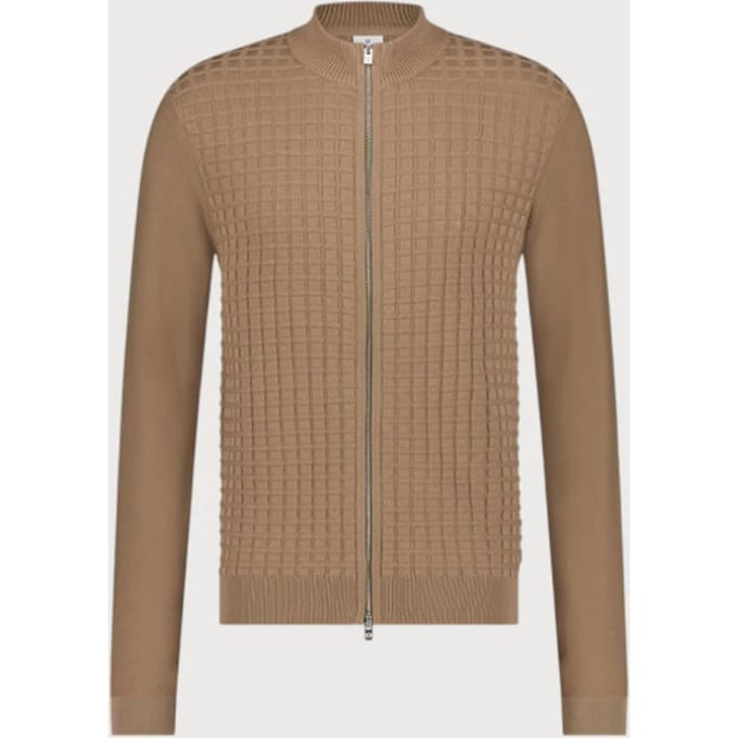Blue Industry Structuur gebreid rits vest |
