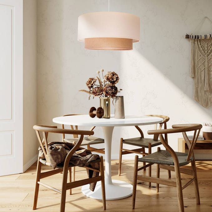 Euluna - Hanglamp - 1licht - Jute-textiel - H: 22 cm - E27 - ecru, jute