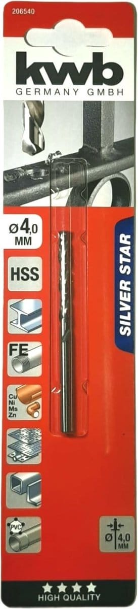 KWB - Metaalboor - Metaal-spiraalboor - Type HSS - 4mm
