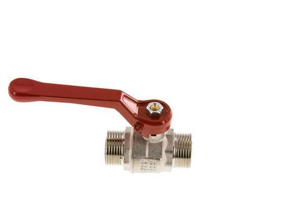 G 1 inch Buitendraad 2-Weg Messing Kogelkraan - BL2BN-M-MM-100