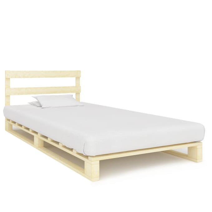 vidaXL - Bedframe - pallet - massief - grenenhout - 90x200 - cm