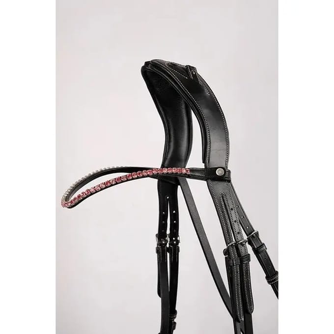 Montar Frontriem Fair Pink Crystal - Pony | grijs | Frontriemen paard