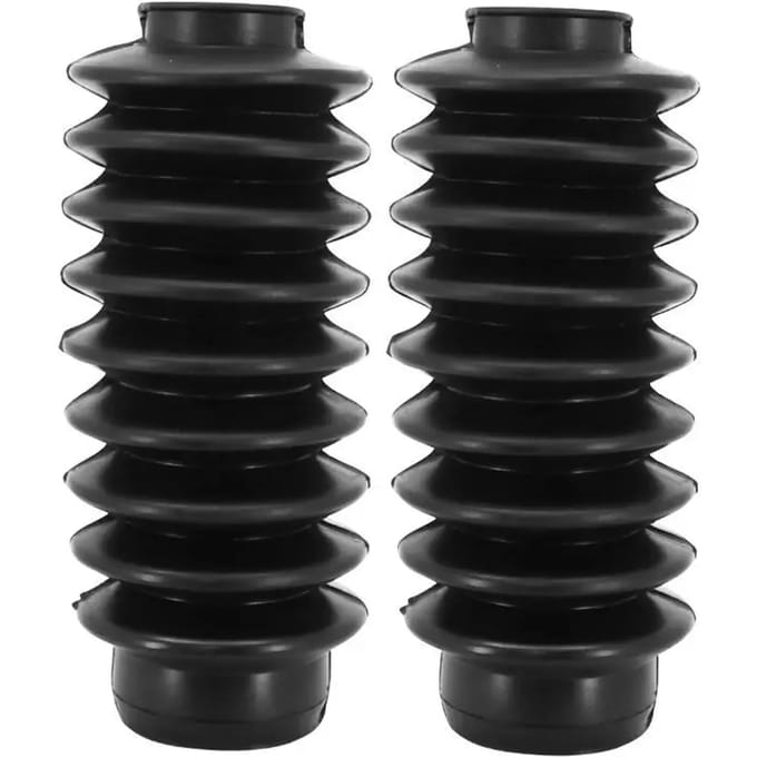 Paire de soufflet de fourche noir Ø31x41x175mm pour moto cyclomoteur cyclo