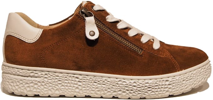 Hartjes 162.1401/31 53.32 Phil Sneakers Bruin Suede Dames Breedtemaat H - Bruin