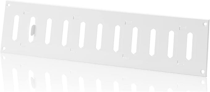 Verstelbaar Ventilatierooster 400x100mm Wit Staal voor Optimale Luchtstroom
