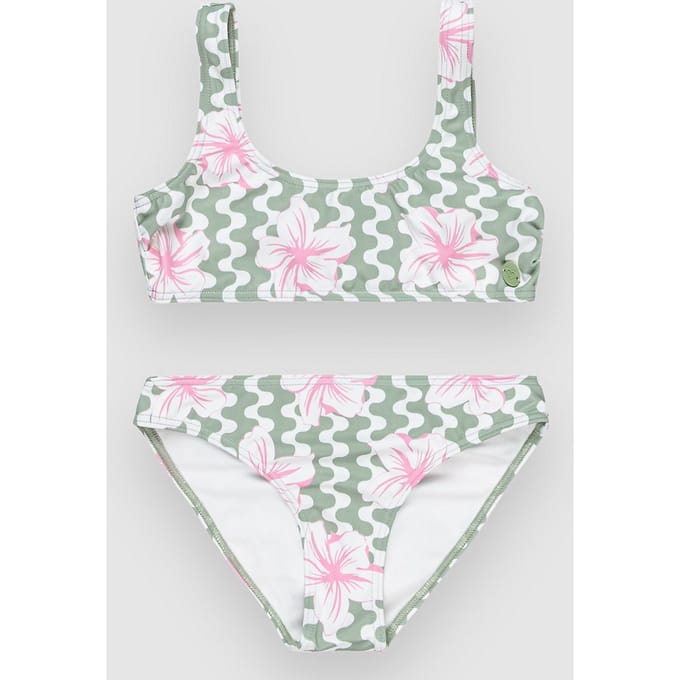 Roxy Party Waves Kids Bikini Set groen