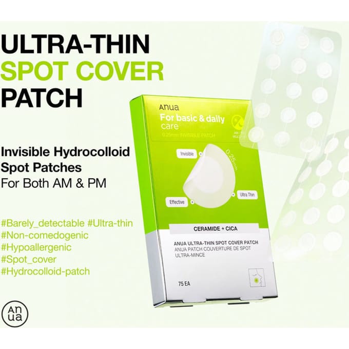 Anua Ultra Dunne Spot Cover Pleister Hydrocolloïde Puistje 75 stuks
