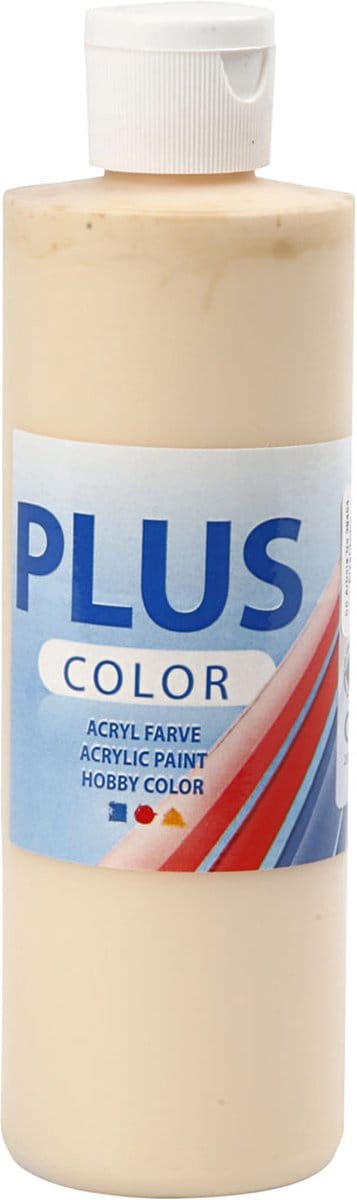 Plus Color Acrylverf, licht beige, 250 ml/ 1 fles