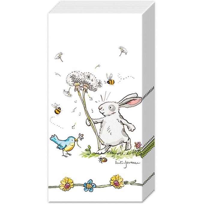 Papieren zakdoeken "Bloemencadeau"