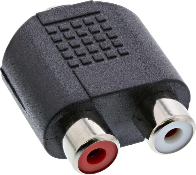 Tulp (v) - 3,5mm Jack (v) stereo audio adapter
