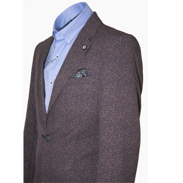 Carter & Davis - Casual colbert - Heren - 52 - Bordeau - Polyester - 2628-9433