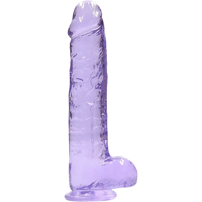 9" / 23 cm Realistic Dildo With Balls - Purple