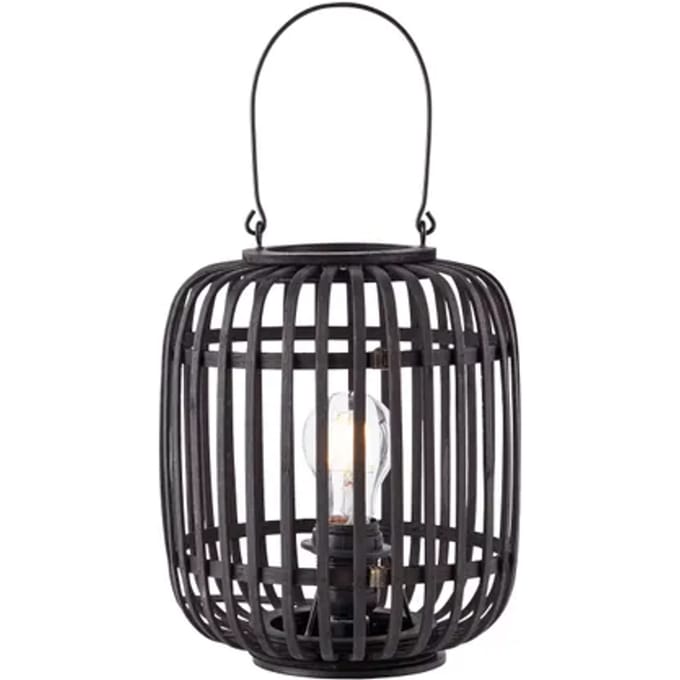 Brilliant Tafellamp Woodrow Bamboe Zwart E27