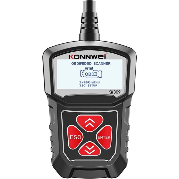 KONNWEI KW309 Universele autoscanner Professionele autocodelezer Voertuig CAN-diagnosescan zwart