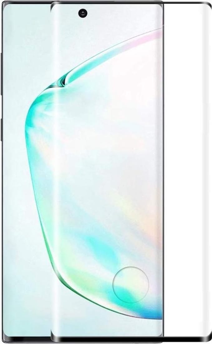 Ntech Screenprotector Geschikt voor Samsung Galaxy Note 10 Plus full cover Screenprotector - Zwart