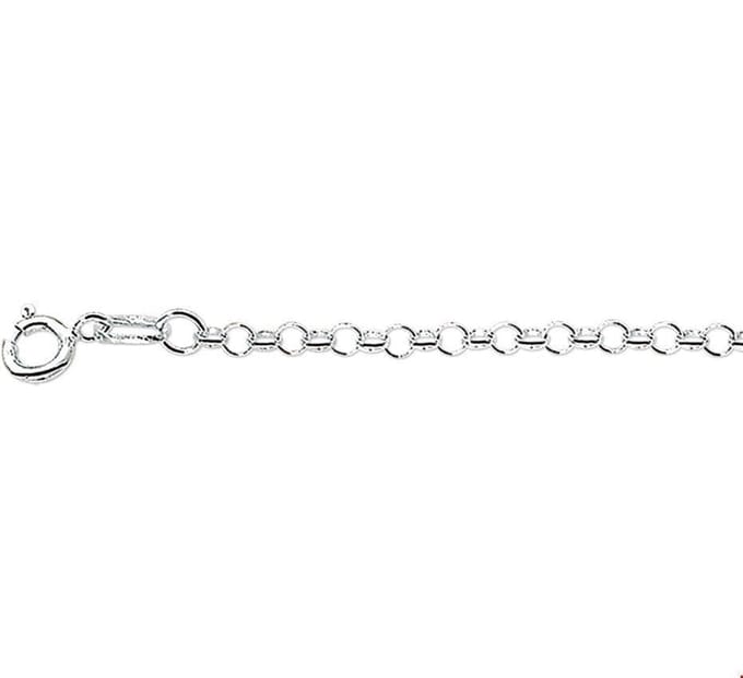 Zilveren Collier jasseron 2 1002205 45 cm