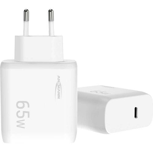 Ansmann Home Charger HC165PD USB-oplader 65 W 1x USB-C PPS, USB PD, Quick Charge Wit Binnen, Thuis