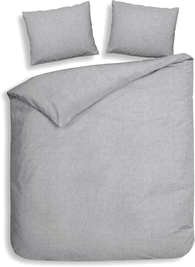 Heckettlane Franela Dekbedovertrek - Extra breed - 260x200/220 cm - Light Grey