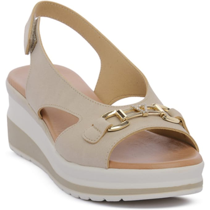 Sandalen met sleehak Valleverde BEIGE