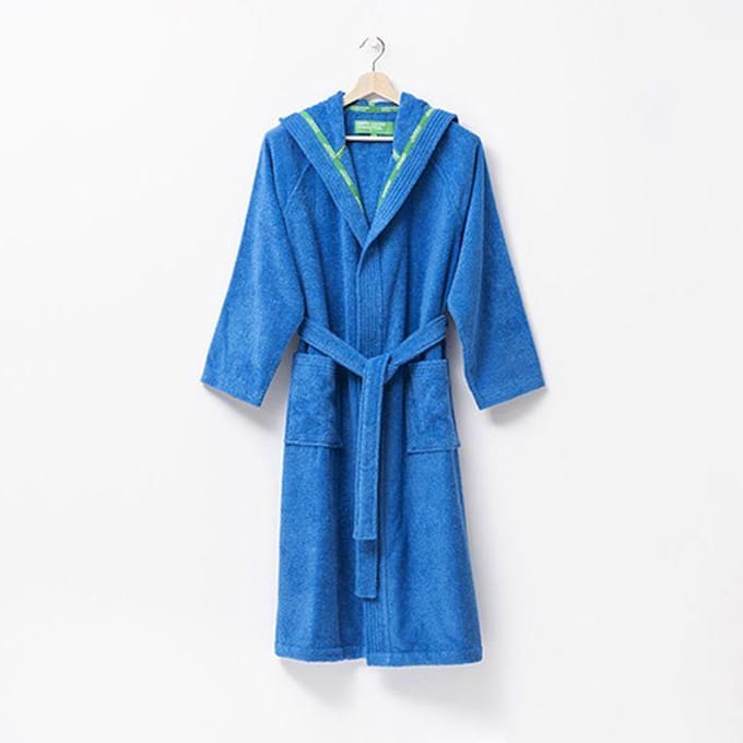 Badjas Benetton Rainbow met capuchon - Blauw blue
