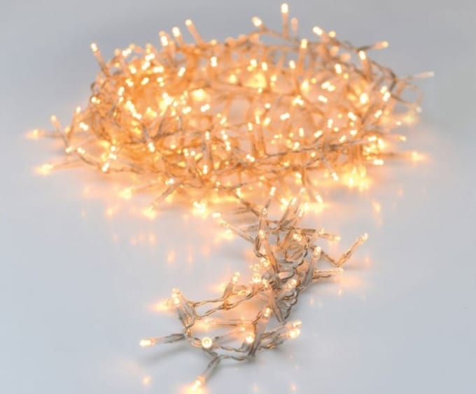 LED-verlichting - 120 LED - 9 meter - Warm wit - Transparant snoer