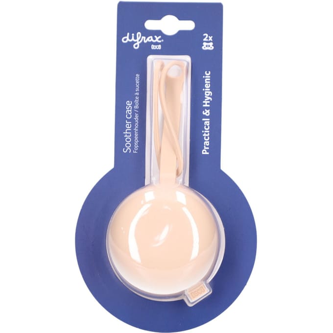 Difrax Siliconen Fopspeenhouder Nude 1 Fopspeenketting
