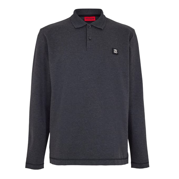 Hugo Heren Dinote Poloshirt met Kraag (Medium Grijs)