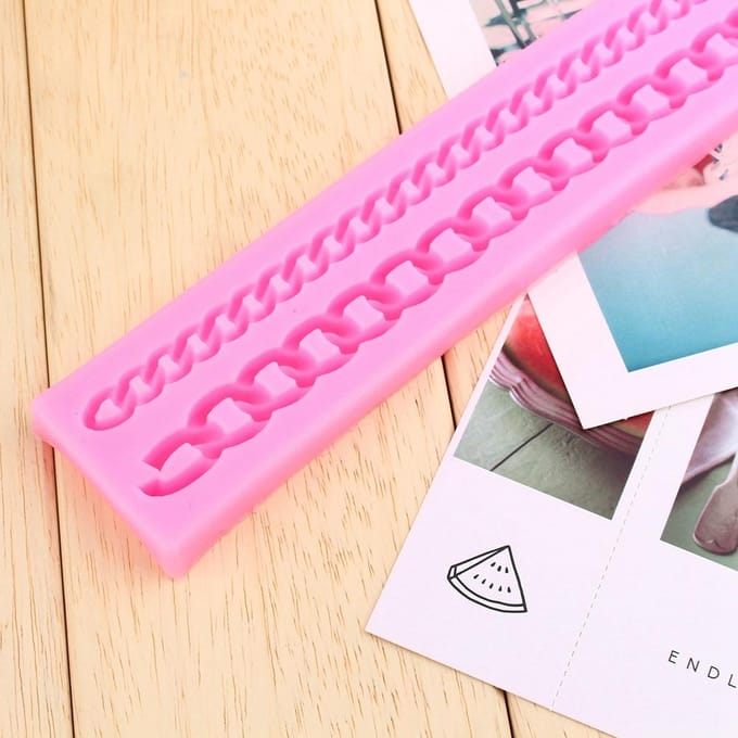 Fondant Cake 3D Mal Voedselveilige Siliconen Mal Modeontwerp Feest pink