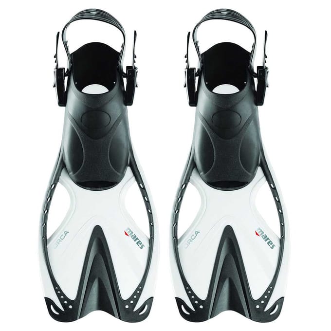 Mares Orca jr open hiel flipper maat 30-35 Wit
