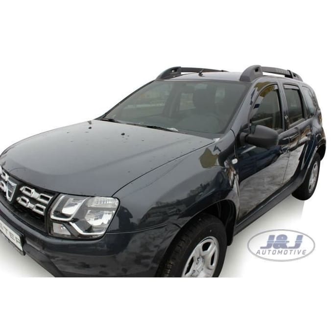 J&J AUTOMOTIVE Déflecteurs d'air pour Dacia Duster 2010-2017 4pcs Fumé Acrylique renforcé - Installation facile