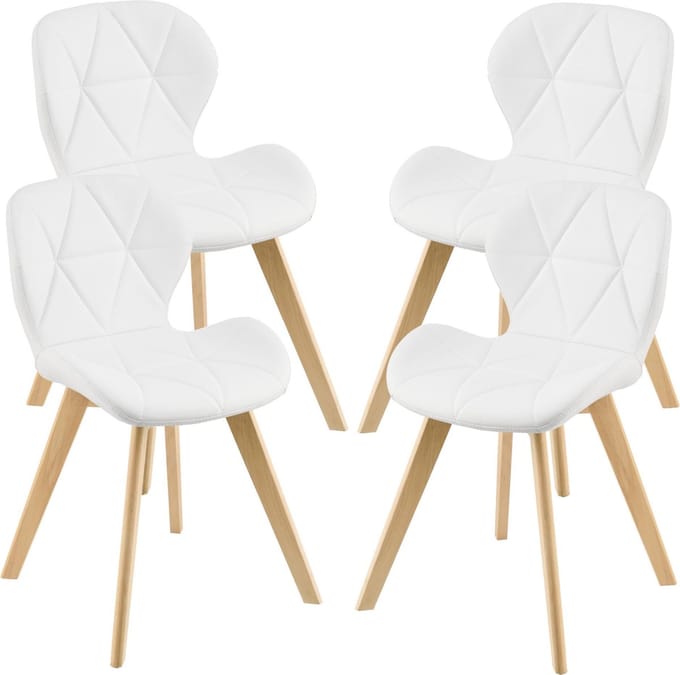 Eetkamerstoel Almhult 81x57x49 cm set van 4 wit