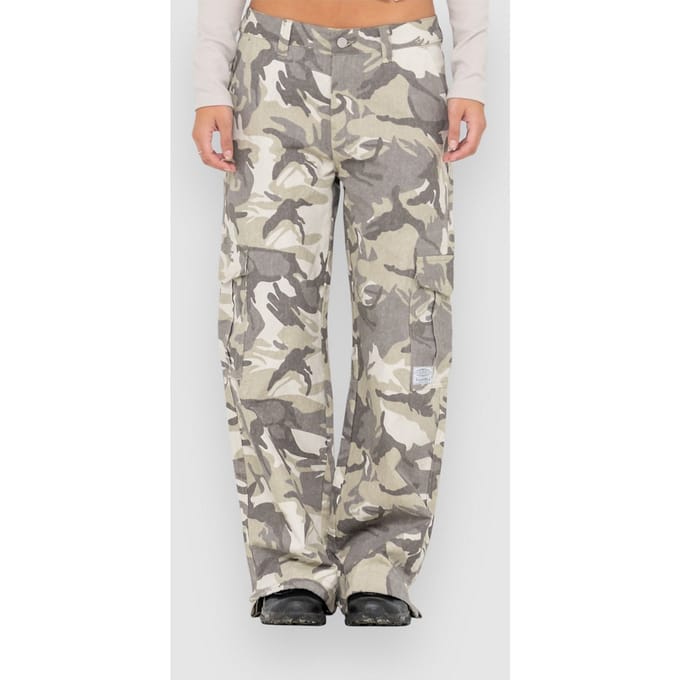 Rusty Camo-Mile Low Rise Cargo Broek camouflage
