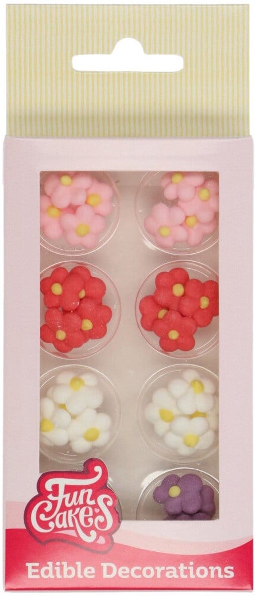 FunCakes Suikerdecoraties - Kleine Bloemen - 32 Stuks - Eetbare Taartdecoratie