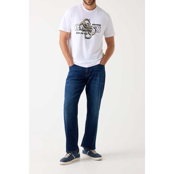 GUESS Ss Bsc  Drop Sh Pure White Taglia: S | Magliette basic Outlet | Uomo | Bianco