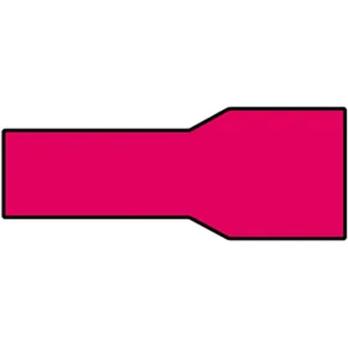 Carpoint Vlakstekerhuls 1541 Rood 6,3x0,8mm - 10 Stuks