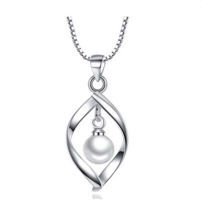 Ketting Elona-Zilver-synthetische Parel - Charme Bijoux