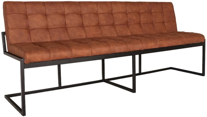 Eetkamerbank 220cm Vito cognac microvezel eetbank