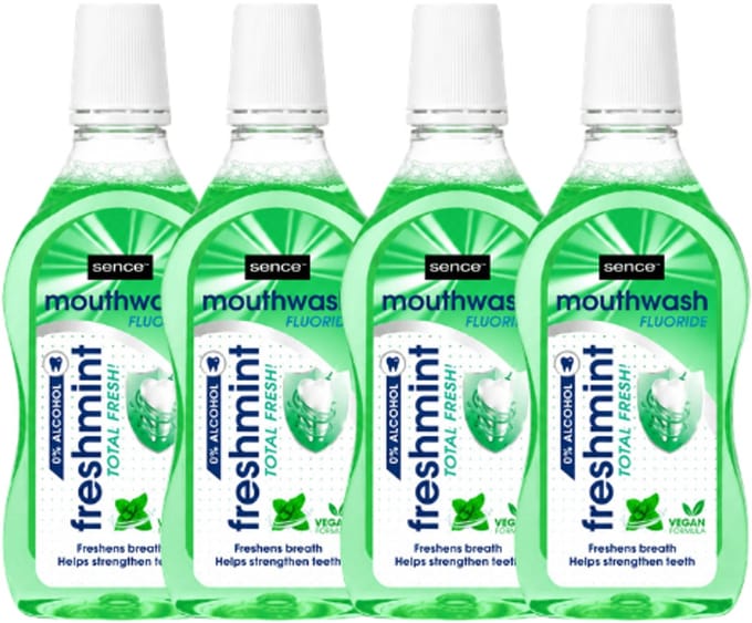 Sence Freshmint Total Fresh Mondwater - 4 x 500 ml