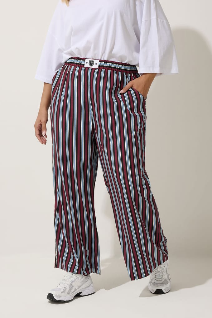 Limited Collection Blue Stripe Boxerbroek Met Taille Size 48