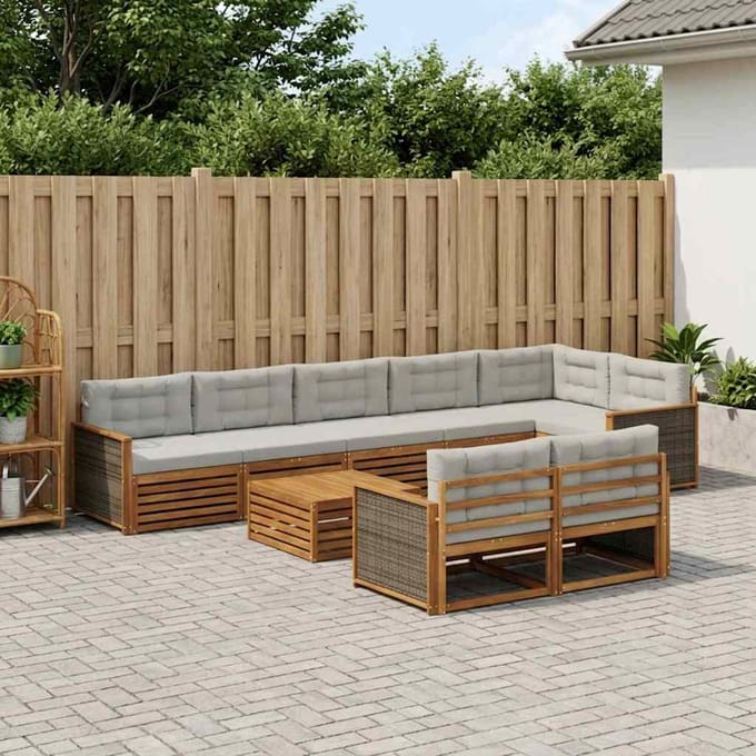 vidaXL - Buiten - bank - set - 9 - st